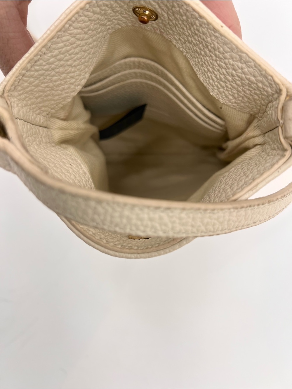 Quince small leather crossbody cream - Picture 8 of 10